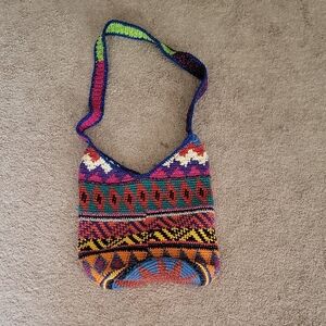 Handmade Multicolor Patterned Women's Shoulder Bag
